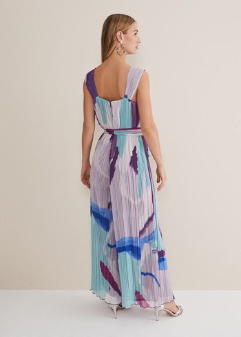 Phase Eight Rhona Abstract Wide Leg Jumpsuit Multicolor Australia | WJ9286140